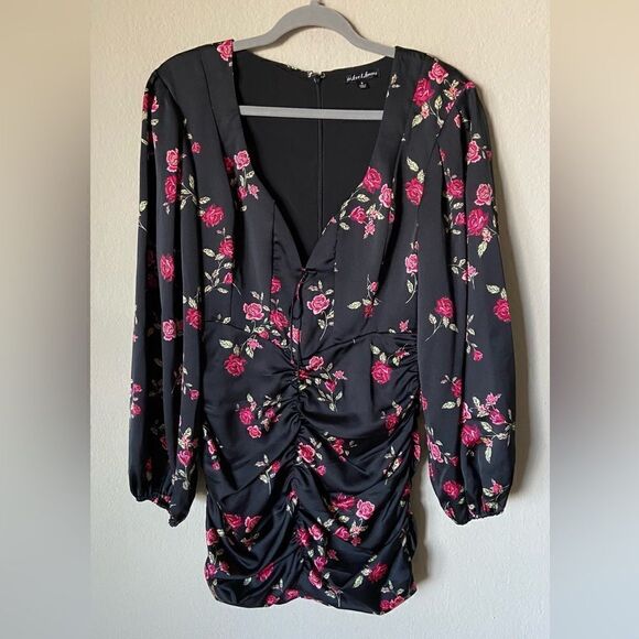 For Love and Lemons Mini Black Dress Wyatt Floral Size S - Picture 6 of 9